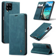 Husa CASEME pentru Samsung Galaxy A12 / M12 / A12 2021, Leather Wallet Case, albastru