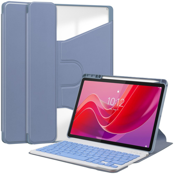 Husă pentru tastatură pentru Lenovo Tab M11, Rotary 360° Leather, violet