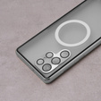 Carcasa Magnetic Dual Glass MagSafe pentru Samsung Galaxy S22 Ultra, de argint