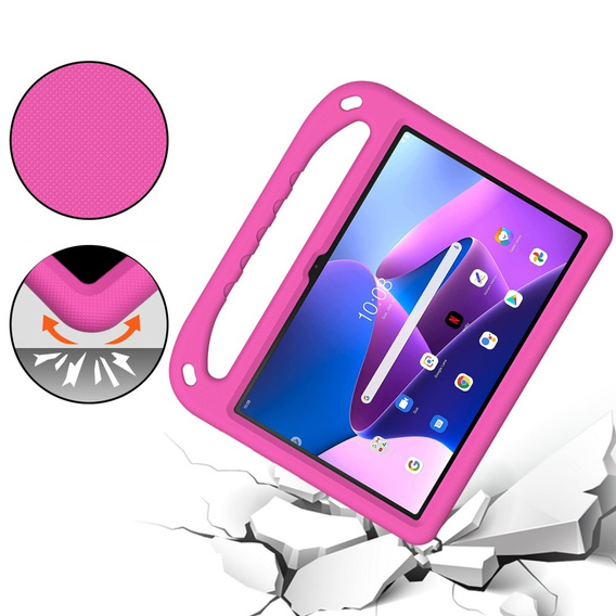 Husă pentru copii pentru Lenovo Tab M10 10.1 Gen 3, husă pentru copii cu mâner, roz