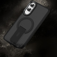 Husă pentru Samsung Galaxy S25 Edge, Kickstand Matt Case, pentru MagSafe, negru