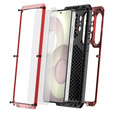 Husă blindată cu sticlă încorporată pentru Samsung Galaxy S26 Ultra, roșie