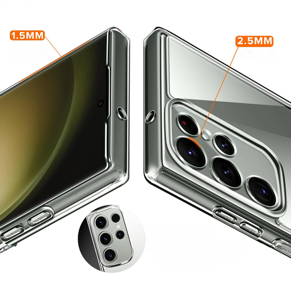 Huse pentru Samsung Galaxy S23 Ultra, Premium Armor Slim, transparentă