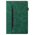 Husă pentru Samsung Galaxy Tab A9+, Classic, cu spațiu pentru stylus, verde