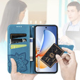 Cu clapetă pentru Realme C71, Butterfly, albastru