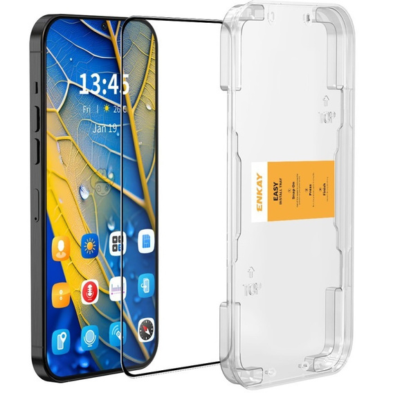 ENKAY sticlă călită ENKAY pentru Samsung Galaxy S22 / S23, negru