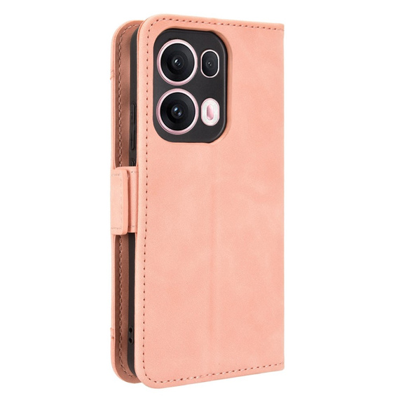 Cu clapetă pentru Oppo Reno 13 Pro, Card Slot, roz