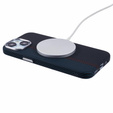 Carcasa pentru iPhone 13, Carbon Fiber MagSafe, negru / albastru