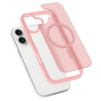 Husă Matt pentru iPhone 17, pentru MagSafe, roz translucid