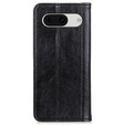 Husa cu clapetă pentru Google Pixel 8A, Split Leather, negru