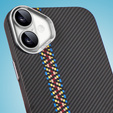 Carcasa pentru iPhone 16 Plus, Carbon Fiber MagSafe, negru
