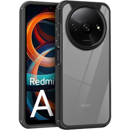 Carcasă pentru Xiaomi Redmi A3, Fusion Hybrid, cu protecție pentru camera foto, transparent / negru