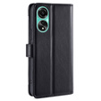 Cu clapetă pentru Oppo A78 4G, Wallet Zipper Pocket, negru