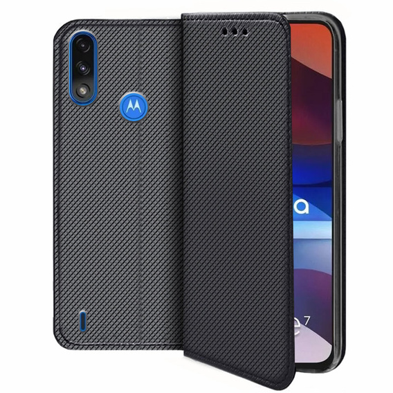 Cu clapetă pentru Motorola Moto E7 Power / E7i Power, Smart Magnet, negru