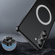 Carcasă de protecție pentru camera foto pentru Samsung Galaxy S24+ Plus, CamShield MagSafe, transparent / negru