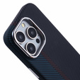Carcasa pentru iPhone 14 Pro, Carbon Fiber MagSafe, negru / albastru