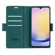 Husă pentru Samsung Galaxy A25 5G, ERBORD Glossy Litchi, portofel cu clapetă, verde