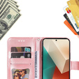 Cu clapetă pentru Xiaomi Redmi Note 13 5G, Mandala, roz rose gold