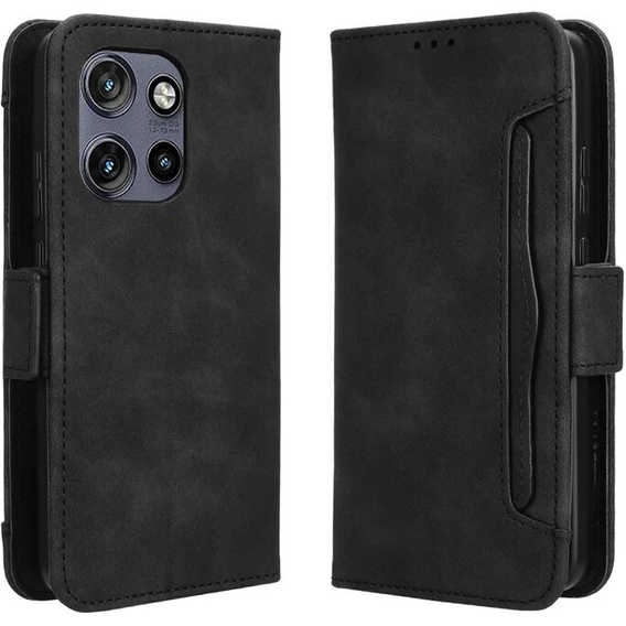 Cu clapetă pentru Motorola Edge 50 Neo / Motorola ThinkPhone 25, Card Slot, negru