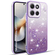 Husă pentru Motorola Moto G56 5G, Glitter Flower, violet