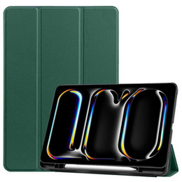Husă pentru iPad Pro 11 2024, Smartcase cu spațiu pentru stylus, verde