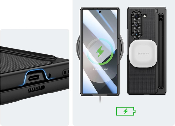 Carcasă din sticlă cu protecție completă 360° pentru Samsung Galaxy Z Fold7 5G