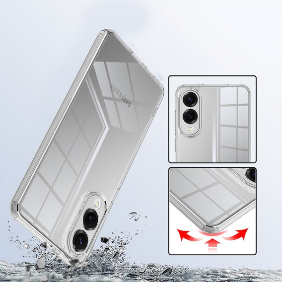 Huse pentru Samsung Galaxy S25 Edge, Fusion Hybrid, transparentă