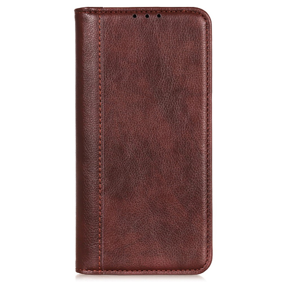 Husa cu clapetă pentru Honor 200 Pro 5G, Split Leather, maro