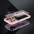 Husă pentru iPhone 15 Pro, ERBORD Impact Guard, MagSafe, roz