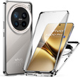 Husa pentru Vivo X200 Pro 5G, Magnetic Dual Glass, de argint