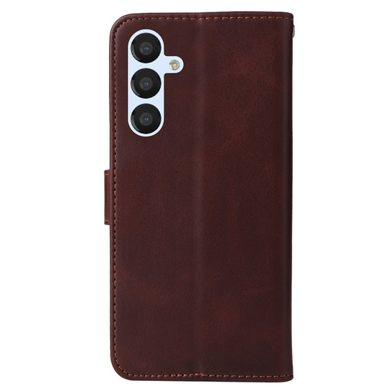 Cu clapetă pentru Samsung Galaxy A34 5G, Leather Wallet, maro