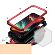 Husă pentru iPhone 15 Pro Max, R-JUST CamShield Slide, armată, roșu / negru
