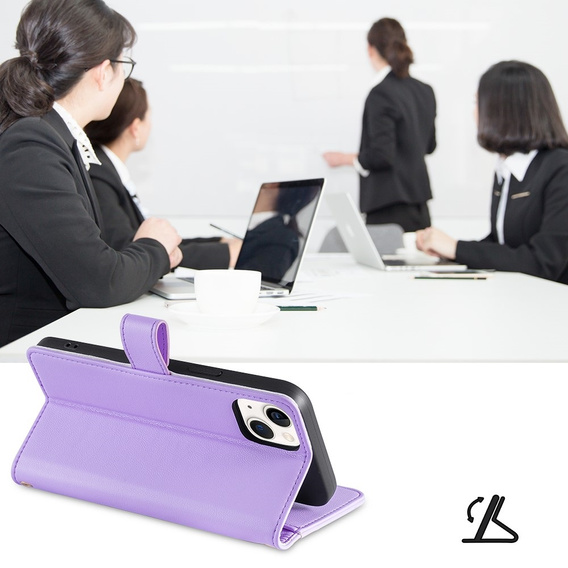 Cu clapetă pentru Xiaomi Redmi Note 13 Pro+, Wallet Zipper Pocket, violet