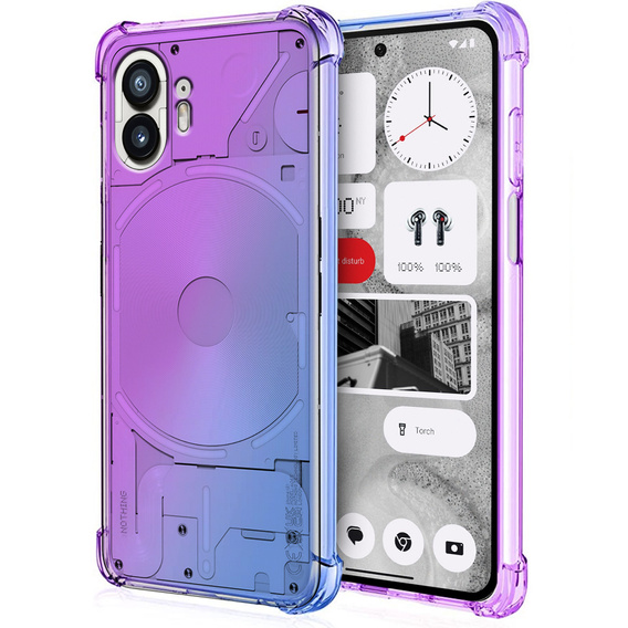 Husa pentru Nothing Phone 2 5G, Gradient Dropproof, Violet / albastru