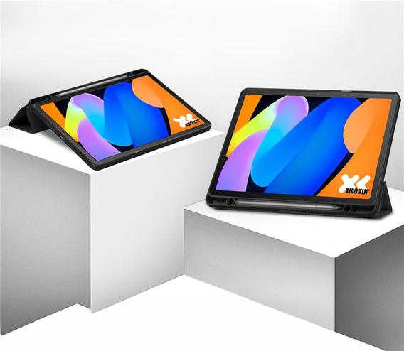 Husă pentru Lenovo Idea Tab 11" 2025 TB336FU TB336ZU, suport, Smartcase cu suport pentru stylus, negru