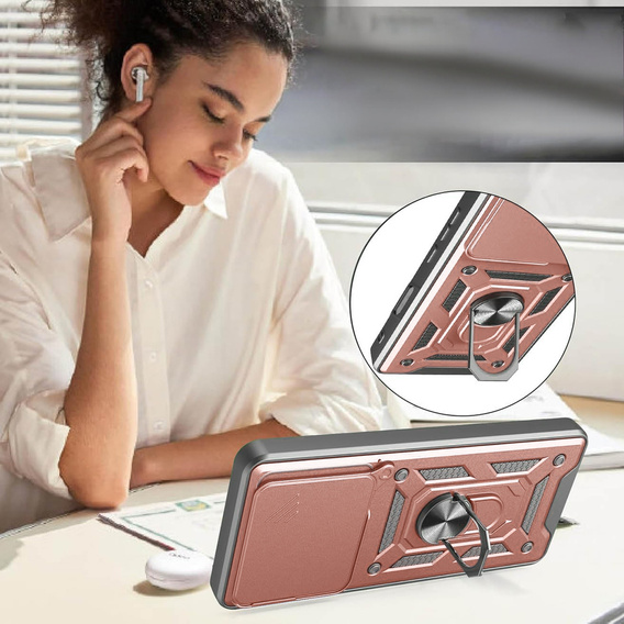 Husă blindată pentru Honor 400 Lite, CamShield Slide, roz