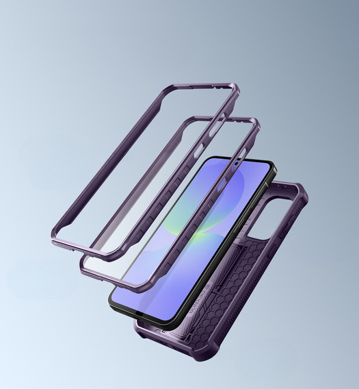 Husă blindată pentru Samsung Galaxy A36 5G, Dexnor Full Body (Two Frames), violet