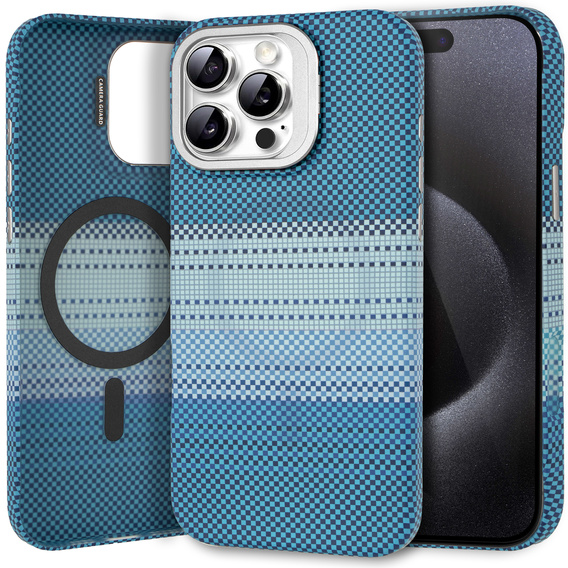 Carcasă pentru iPhone 15 Pro, cadru Kickstand, pentru MagSafe, Moon Blue