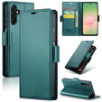 Husă pentru Samsung Galaxy A56, ERBORD Glossy Litchi, portofel cu clapetă, verde