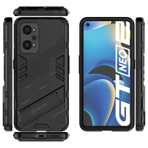 Husa pentru Realme GT 2 5G / GT Neo 2 / GT Neo 3T, Military kickstand, albastru