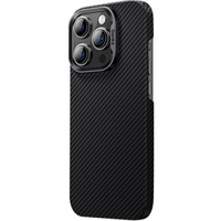 Carcasa BENKS Kevlar pentru iPhone 15 Pro Max, pentru MagSafe, Carbon Fiber, negru