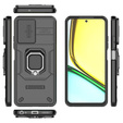 Husă pentru Realme C67 4G, KickStand Camera Lens, negru