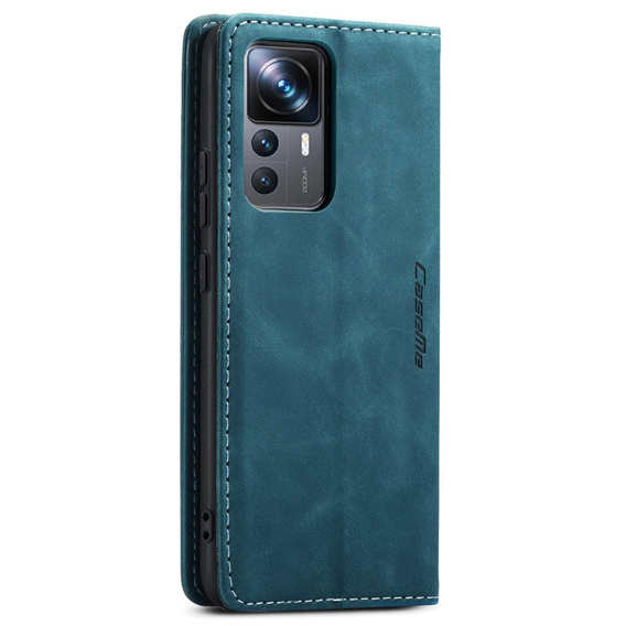 Husa CASEME pentru Xiaomi 12T / 12T Pro, Leather Wallet Case, turquoise