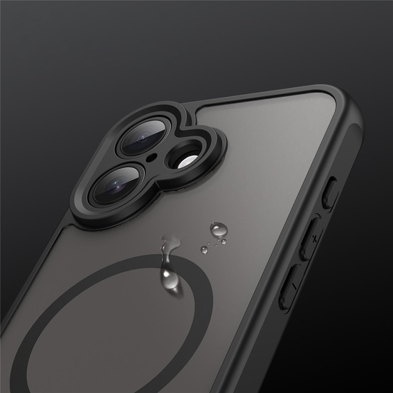 Husă pentru iPhone 17, pentru MagSafe, cu protecție pentru cameră, colorată cu margine neagră