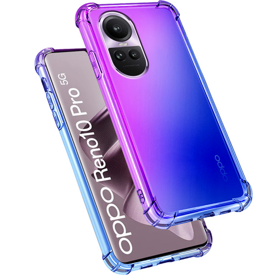 Husa pentru Oppo Reno 10 / 10 Pro, Gradient Dropproof, Violet / albastru