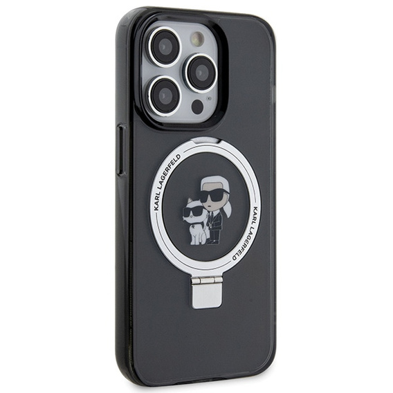 Suport pentru inel Karl Lagerfeld Husa MagSafe Karl & Choupette pentru iPhone 15 Pro