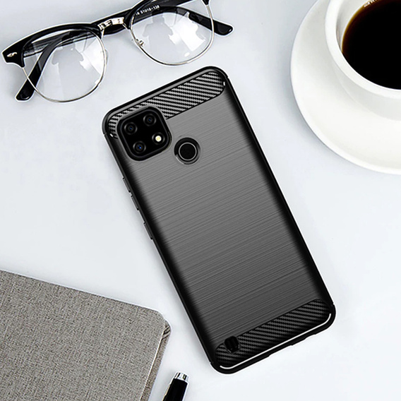 Huse pentru Realme C21, Carbon, negru