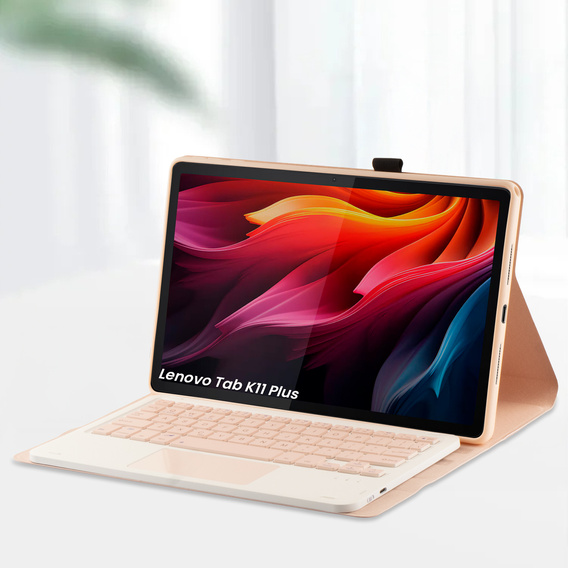 Tastatura Bluetooth cu touchpad pentru Lenovo Tab K11 Plus - roz