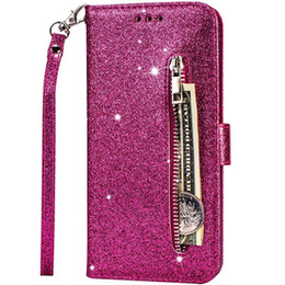 Cu clapetă pentru Xiaomi Redmi Note 8 Pro, Wallet Zippered, roz