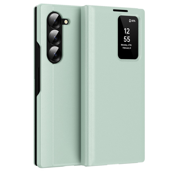 Husă cu clapetă pentru Samsung Z Fold6 5G, Smart View Wallet, verde